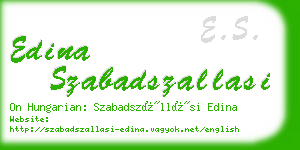 edina szabadszallasi business card